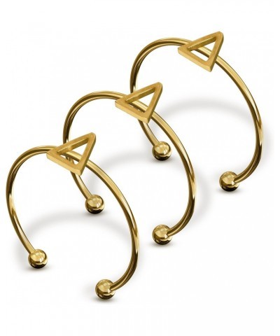 Delta Delta Delta Stacking Ring Set - Adjustable Rings with 18k Gold Plating $10.12 Rings