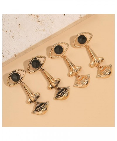 Unique Human Nose Eye Lip Shape Earrings Vintage Exaggerated Gold Evil Eye Dangle Long Drop Earrings for Women Girls gold $8....