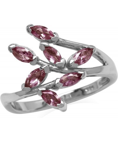 Gemstones 925 Sterling Silver Leaf Inspired Bypass Ring Jewelry for Women created color change alexandrite $21.94 Rings