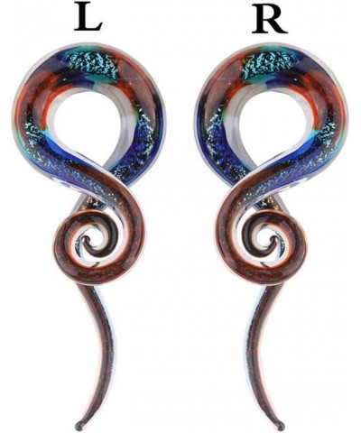 2 PC Glass Ear Tapers Plugs 4G-14mm Teardrop Spiral Gauges Piercing Jewerlry Set 4G (5mm), Red $9.87 Body Jewelry