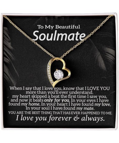 To My Wife Necklace From Husband, To My Soulmate Necklace For Women, Romantic Gifts For Wife, Anniversary Present For My Best...