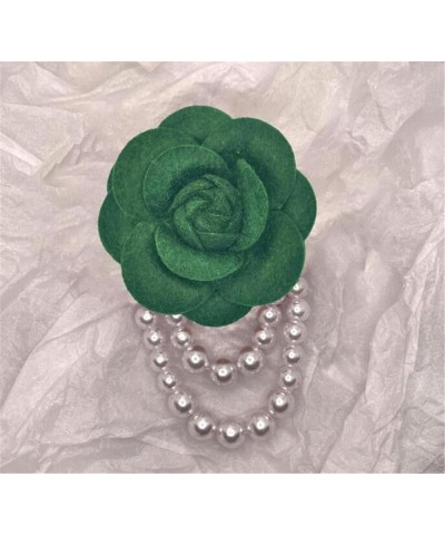 Elegant Camellia Flower Faux Pearl Brooch Pin For Women Girls Vintage Bow Floral Pin Pearl Clothing Bag Scarf Decoration Acce...