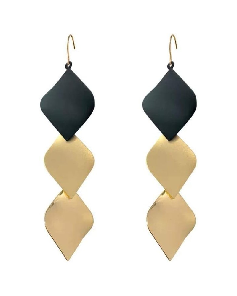 Long Square Dangle Drop Earrings Lightweight Fashion Geometric Earrings Square Gold Statement Dangle Earrings Minimalist Poli...