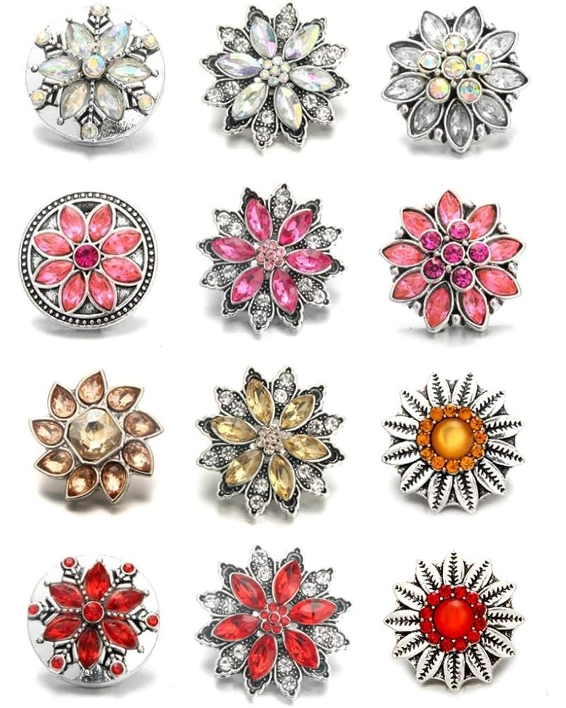 12pcs 20mm Snap Button Chunk Jewelry Charms Snap Bracelet Accessories for Women (8) 23 $9.87 Bracelets