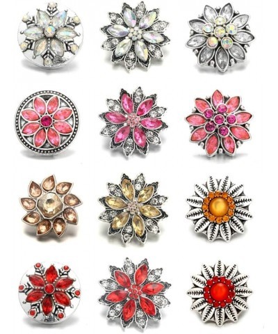 12pcs 20mm Snap Button Chunk Jewelry Charms Snap Bracelet Accessories for Women (8) 23 $9.87 Bracelets