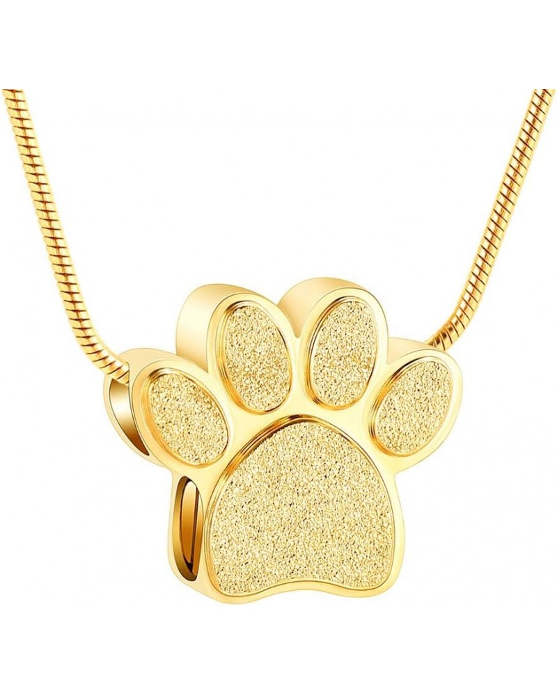 Dog Paw Shaped Cremation Jewelry for Ashes Cute Urn Necklaces for Dog Cat Stainless Steel Keepsake Pendant Ashes Locket for W...