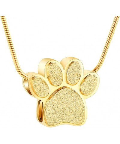 Dog Paw Shaped Cremation Jewelry for Ashes Cute Urn Necklaces for Dog Cat Stainless Steel Keepsake Pendant Ashes Locket for W...