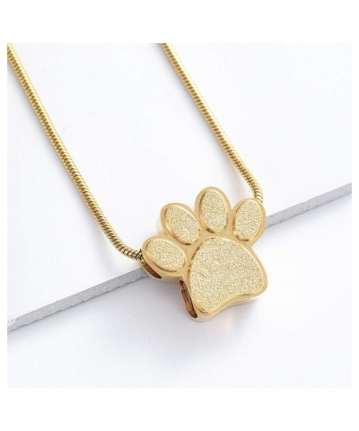 Dog Paw Shaped Cremation Jewelry for Ashes Cute Urn Necklaces for Dog Cat Stainless Steel Keepsake Pendant Ashes Locket for W...