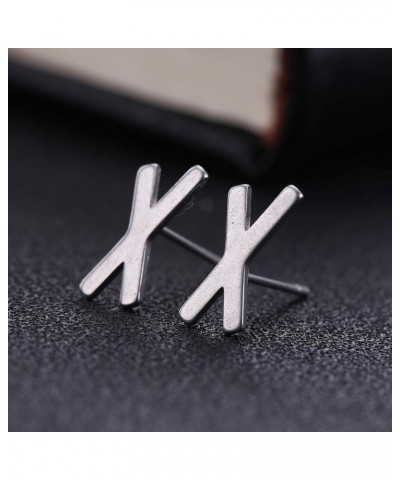 Women's Stainless Steel Minimalist Norse Runes Stud Set Classic Small Earrings Style A 12 PCS $10.99 Earrings