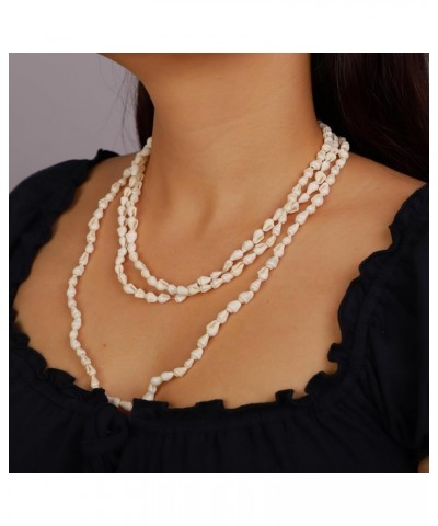 Multi Layered Pearl Choker Necklace Set Rhinestone Pearl Pendant Chain Collar Choker Necklace for Women Style 8 $8.39 Necklaces