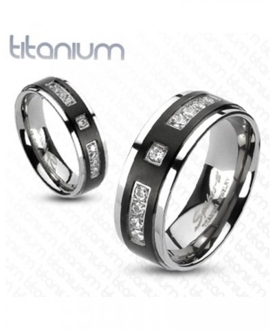 Her and His 4 Piece Black Stainless Steel and Titanium Wedding Engagement Ring Band Set Size Women's 05 Men's 06 $23.87 Sets