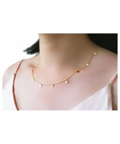 Mini Hearts VALENTINA Necklace in 14k Gold Fill with 16 & 18-inch Extension $20.00 Necklaces