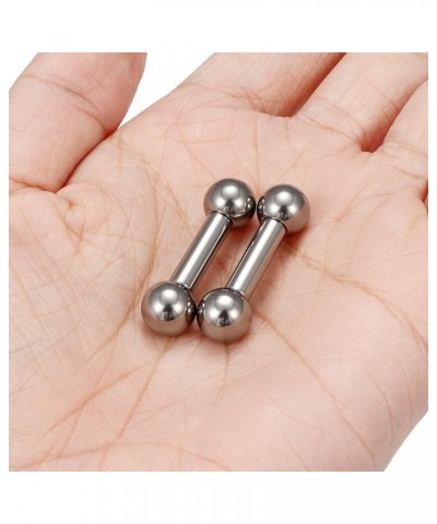 G23 Titanium PA Ring Internally Threaded Straight Barbell Nipple Ring 2G 4G 6G 8G 12G 14G 16G Tongue Rings Body Piercing Jewe...