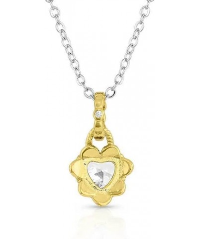 Western Lifestyle Bargain Barn Necklace (Flowered Heart) $15.28 Necklaces