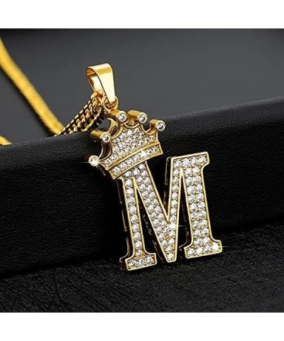 Cubic Zircon Crown Alphabet Necklace For Women Stainless Steel Gold Color A-Z Initial Letter Pendants Necklaces Wedding Jewer...