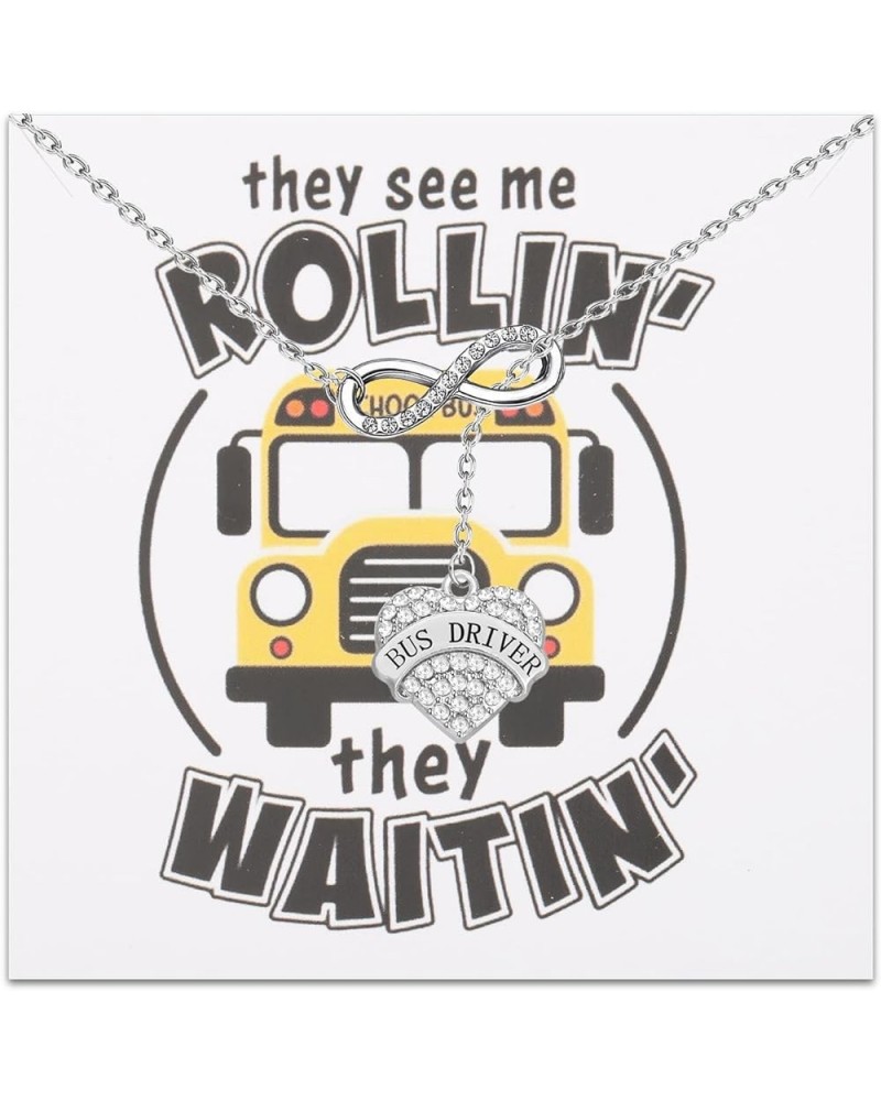 School Bus Driver Necklace Appreciation Gift For Bus Driver End Of School Year Gift For Bus Driver Lady Bus Driver Jewelry th...