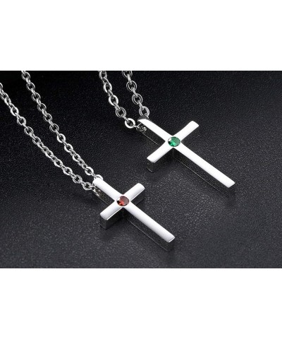 Cross Pendant Birthstone Necklace for Girls Boys Women 12 Constellation Astrology CZ Necklace Virgo $7.64 Necklaces