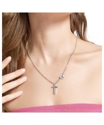 Cross Pendant Birthstone Necklace for Girls Boys Women 12 Constellation Astrology CZ Necklace Virgo $7.64 Necklaces