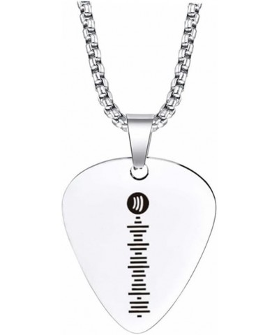 Personalized Spotify Code Pendant Necklace Custom Stainless Steel Black Silver 3D Bar Music Spotify Scan Code Display Song Ne...