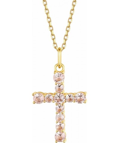 Cross Necklace for Women Cross Chain Necklace Sterling Silver Cubic Zirconia Gold Cross Necklace for Women Girls 10.Oct_Morga...