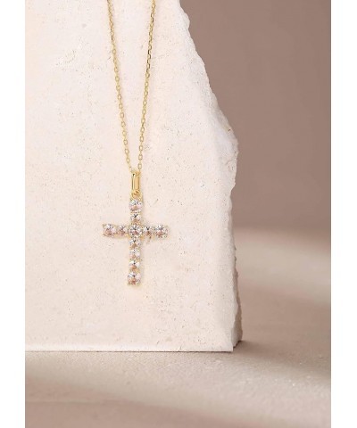 Cross Necklace for Women Cross Chain Necklace Sterling Silver Cubic Zirconia Gold Cross Necklace for Women Girls 10.Oct_Morga...