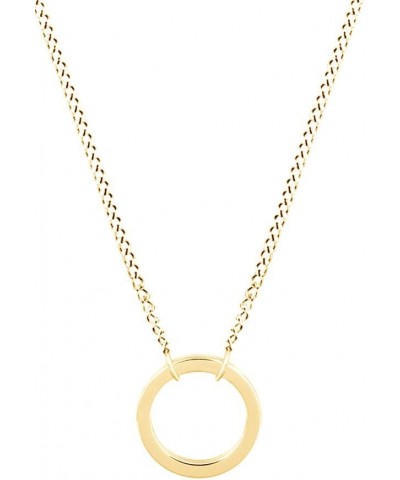 Jewel Zone US 14k Gold Over Sterling Silver Open Circle Pendant Necklace yellow-gold-plated-silver $19.36 Necklaces