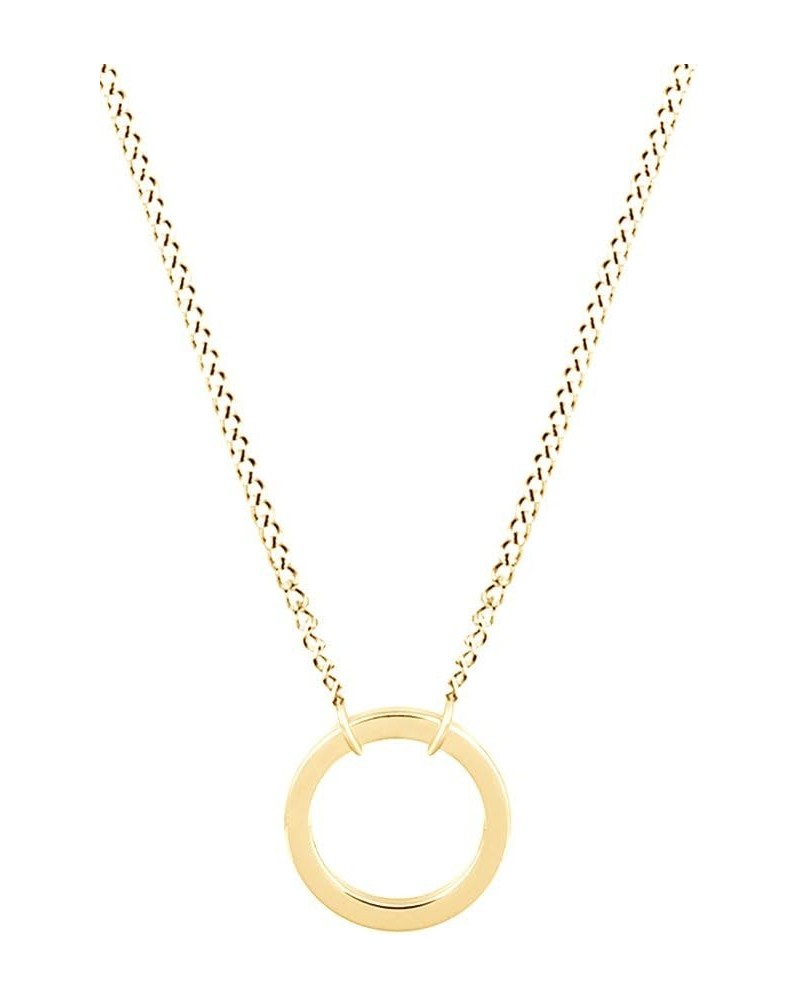 Jewel Zone US 14k Gold Over Sterling Silver Open Circle Pendant Necklace yellow-gold-plated-silver $19.36 Necklaces