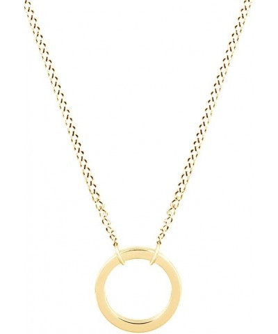 Jewel Zone US 14k Gold Over Sterling Silver Open Circle Pendant Necklace yellow-gold-plated-silver $19.36 Necklaces