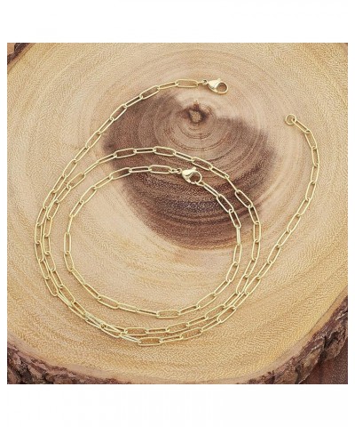 ELYA Stainless Steel Adjustable Paperclip Necklace - 3mm to 7mm Wide Small - Gold $20.50 Necklaces