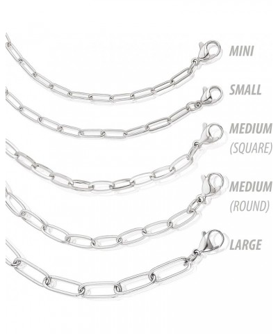 ELYA Stainless Steel Adjustable Paperclip Necklace - 3mm to 7mm Wide Small - Gold $20.50 Necklaces