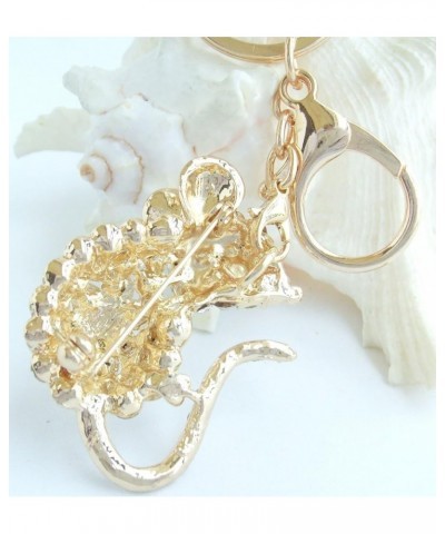 Sindary Austrian Crystal Animal 1.97" Mouse Rat Keychain Pendant K3276 Gold-tone Clear $10.97 Pendants