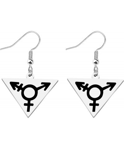 Transgender Symbol LGBT Gay Triangle Pendant Necklace FTM MTF Transgender Pride Jewelry Bisexual Gay Lesbian Gift Transgender...