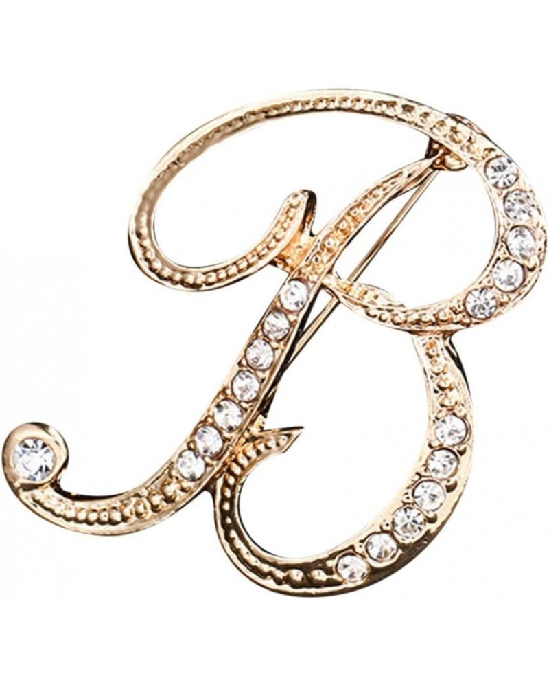 Brooches and Pins for Women Fashion Temperament Fashion Elegant 26 Initial Rhinestone Brooch for Women Gold Brooch for Women ...