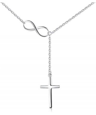 925 Sterling Silver Cross Style Pendant Religious Necklace Infinity Cross $17.15 Necklaces