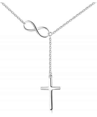 925 Sterling Silver Cross Style Pendant Religious Necklace Infinity Cross $17.15 Necklaces