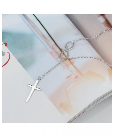 925 Sterling Silver Cross Style Pendant Religious Necklace Infinity Cross $17.15 Necklaces