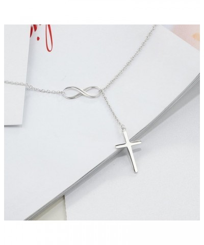 925 Sterling Silver Cross Style Pendant Religious Necklace Infinity Cross $17.15 Necklaces