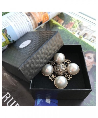 designer faux imitation pearl statement brooch pin for women Gold five $11.97 Brooches & Pins