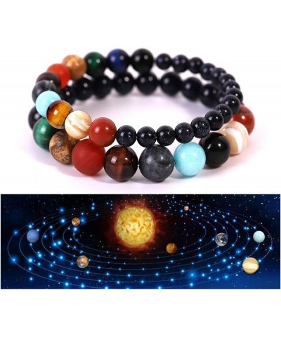 Chakra Bracelets Crystal Bracelet Beaded Healing Stone Bracelet Yoga Energy Jewelry Gifts for Teen Girls A:2pcs $10.07 Bracelets