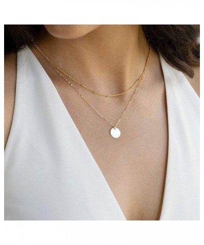 Cross Necklace for Women, 14K Gold Plated Chain Necklace Gold Cross Pendant Choker Necklace Dainty Layered Simple Tiny Cute N...