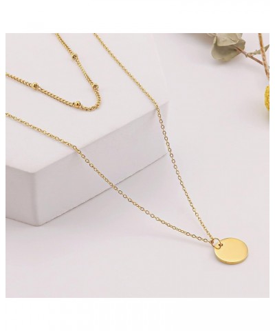 Cross Necklace for Women, 14K Gold Plated Chain Necklace Gold Cross Pendant Choker Necklace Dainty Layered Simple Tiny Cute N...