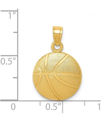 14k Yellow Gold Basketball Pendant (14 x 21 mm) $68.11 Pendants