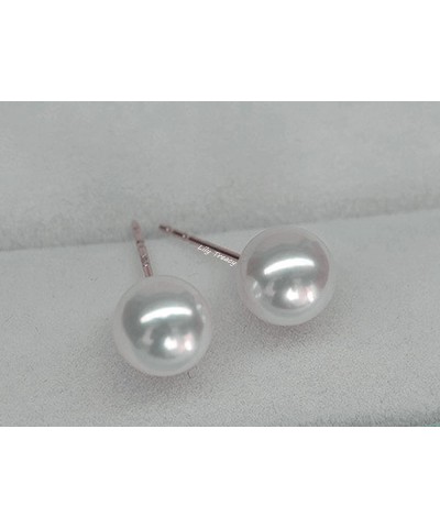 Japanese Akoya Cultured Pearl Stud Earrings 18K Solid Yellow White or Rose gold 5.5-6mm 7-7.5mm 7.5-8mm 8-8.5mm 8.5-9mm 9-9.5...