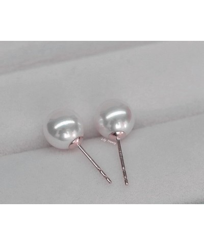 Japanese Akoya Cultured Pearl Stud Earrings 18K Solid Yellow White or Rose gold 5.5-6mm 7-7.5mm 7.5-8mm 8-8.5mm 8.5-9mm 9-9.5...