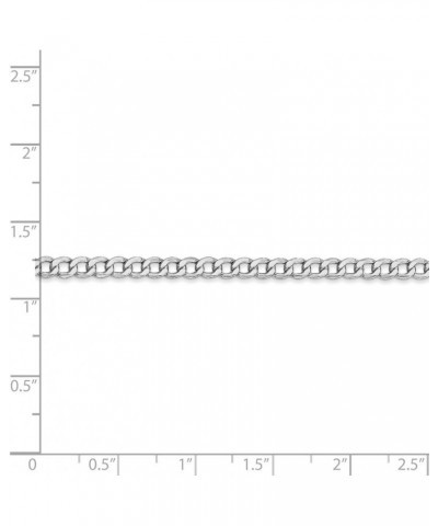 14k White Gold 3.35mm Curb Cuban Link Chain Necklace - with Secure Lobster Lock Clasp 24.0 Inches $140.58 Necklaces