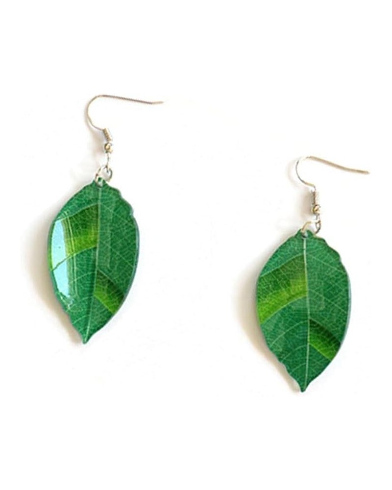 Lightweight 3D Acrylic Green Leaf Dangle Drop Earrings for Women Girls Bohemian Natural Plant Leaf Earrings Statement Jewelry...