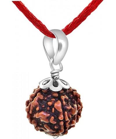 Choose Your Original Lab Certified Rudraksha 1 to 13 Mukhi Ganesha Gauri Shankar Silver Plated Pendant Astrological Shiva Jew...