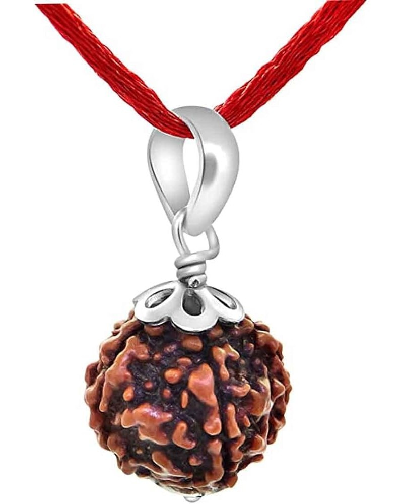 Choose Your Original Lab Certified Rudraksha 1 to 13 Mukhi Ganesha Gauri Shankar Silver Plated Pendant Astrological Shiva Jew...