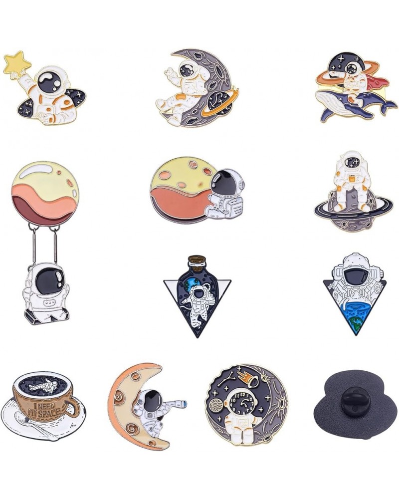 Pandahall Various Theme Alloy Enamel Brooches Lapel Brooch Enamel Pin Set Astronaut Planet Themed 2 $9.11 Brooches & Pins