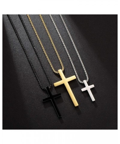 Unisex Cross Chain Necklace, Gold Cross Necklace for Men & Women, Simple Fashion Pendant, Available in Multiple Colors - Idea...